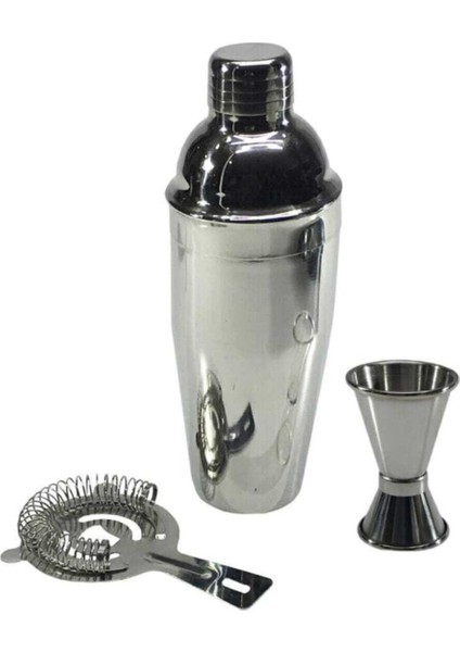 Profesyonel Çelik Kokteyl Shaker Seti 750 Ml, Şık ve Dayanıklı Tasarım