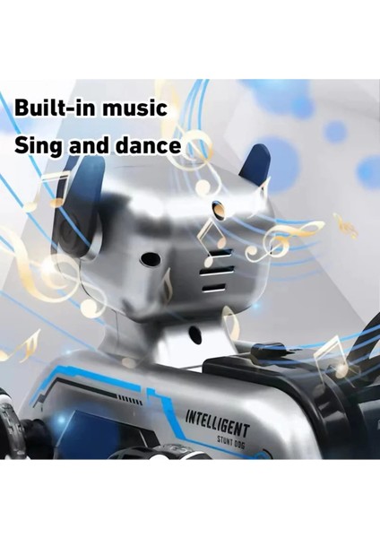 Uzaktan Kumandalı Bilekten Kontrollü El Sensörlü Müzikli LED Işıklı Stunt Akrobat Robot Köpek Araba fırsatları