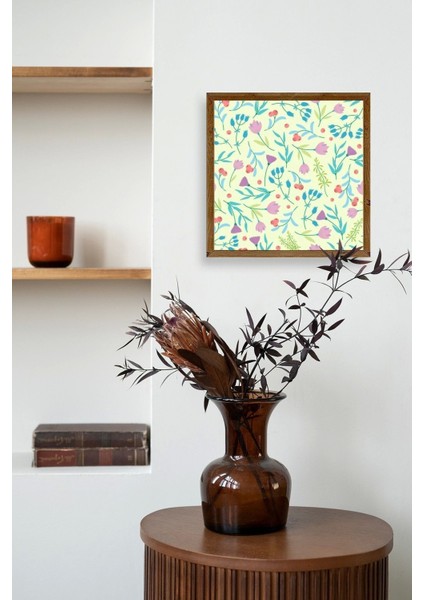 Çiçek Ahşap Çerçeveli Tablo modelleri