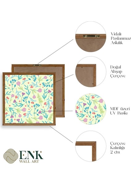 Çiçek Ahşap Çerçeveli Tablo fırsatları