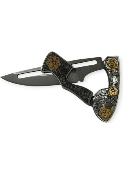 Koleksiyonluk Hayalet Çakı Gravürlü Altı Kaplamalı