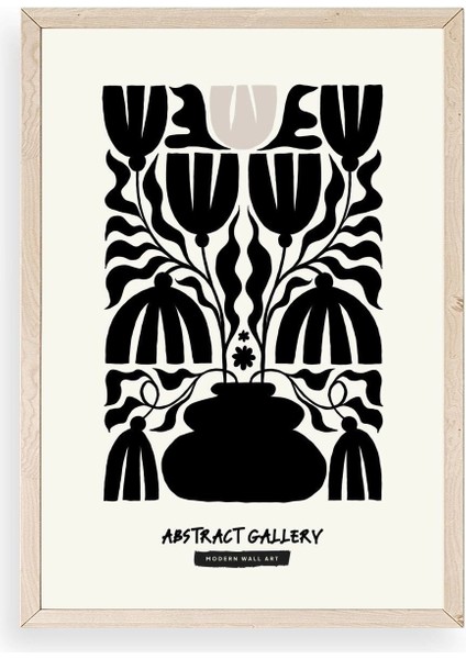 Çiçek Ahşap Çerçeveli Tablo