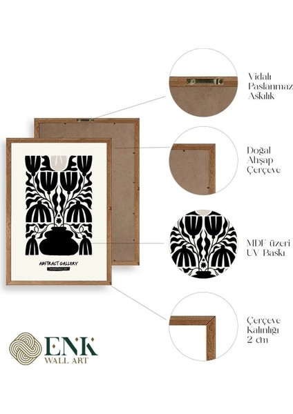 Çiçek Ahşap Çerçeveli Tablo fırsatları