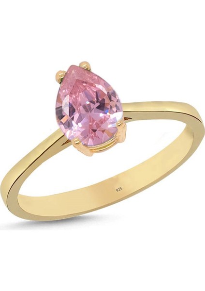 Kunzit Taşlı Gümüş Yüzük YZ04
