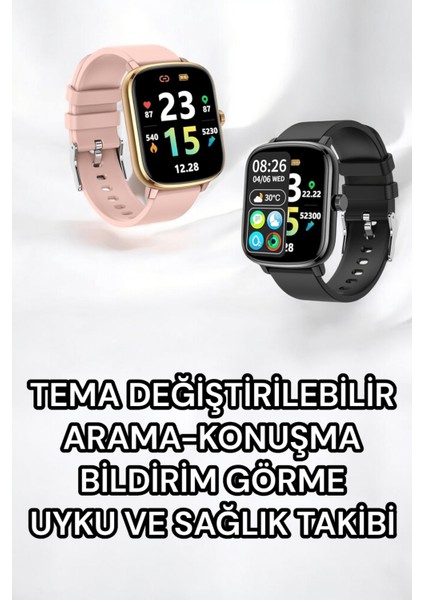 Titreşimli Sağlık Takipli Yeni Nesil Akıllı Saat 400MAH Batarya Kapasiteli - EC001Z-568T88 indirimleri