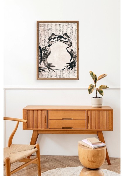 Kurbağa Ahşap Çerçeveli Tablo modelleri