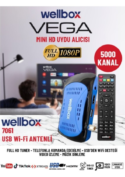 Full Hd Uydu Alıcısı, Wi-Fi Antenli, Dahil Sinema, Dizi, Youtube, Tiktok Için fiyatları