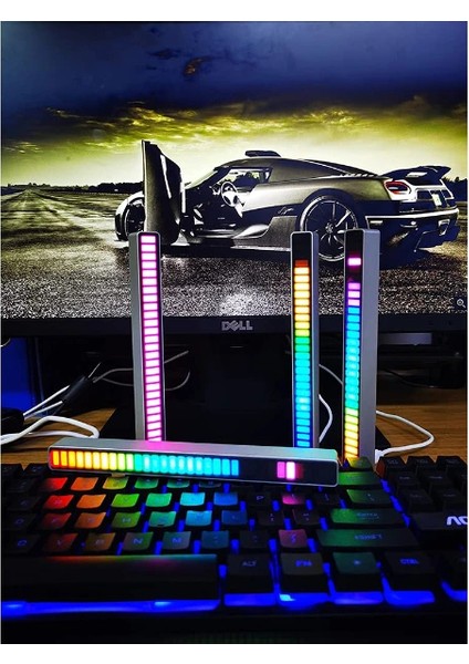 Rgb Sese Duyarlı Taşınabilir Ekolayzer LED Çubuk