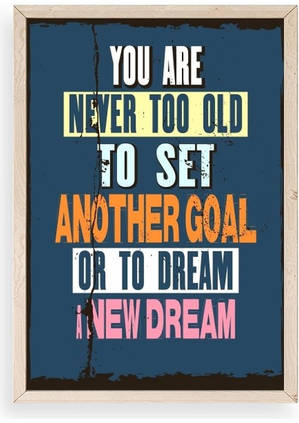 Motto Ahşap Çerçeveli Tablo