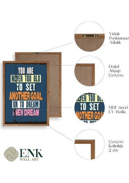 Motto Ahşap Çerçeveli Tablo indirimleri