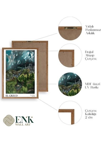 El Greco Ahşap Çerçeveli Tablo fırsatları