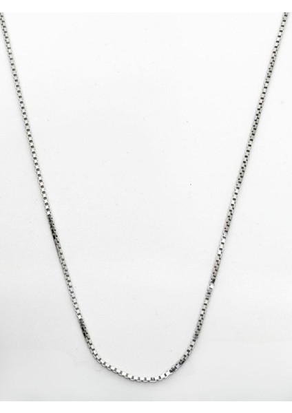 Mini Küp Gümüş Zincir Kolye