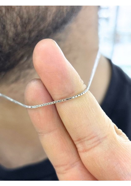 Mini Küp Gümüş Zincir Kolye fırsatları