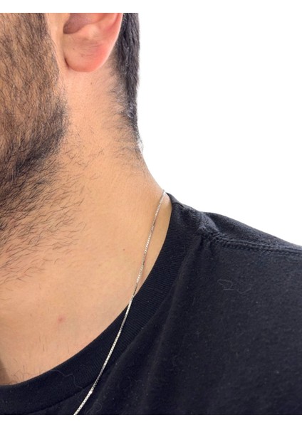 Mini Küp Gümüş Zincir Kolye indirimleri