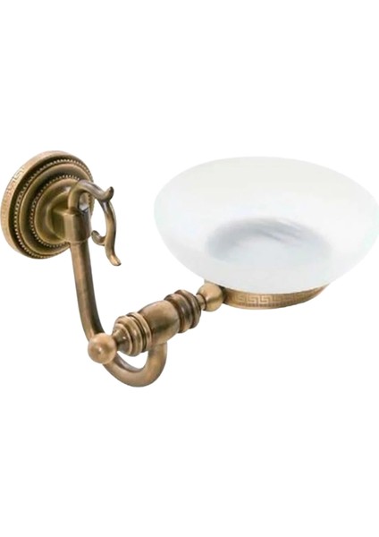 Prinç Kuğu Cam Sabunluk | Antik Kaplama Lüx Banyo Kalıp Sabun Tepsisi Paslanmaz Tutucu