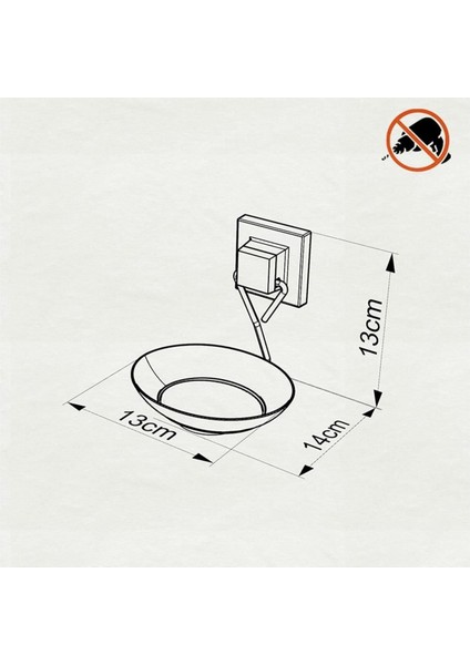 Tekno Tel EF-266 Krom Cam Sabunluk | Yapışkanlı/vidalı Deliksiz Metal Banyo Organizeri indirimleri