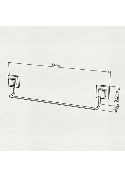 Tekno Tel EF-260 Siyah Uzun Havluluk | Yapışkanlı/vidalı Deliksiz Metal Banyo Havlu Barı fırsatları