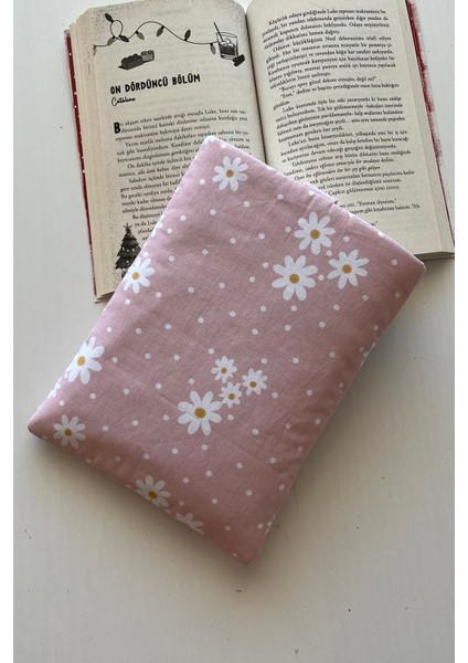 Papatya Desenli Cepli Kitap Kılıfı Pembe indirimleri