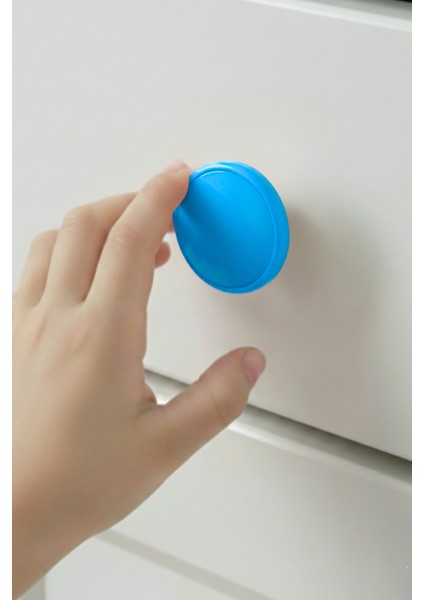 Mavi Çocuk Odası Mobilya Kulbu - 55 mm - Abs Plastik Tekli Düğme Dolap ve Çekmece Kulpu fiyatları