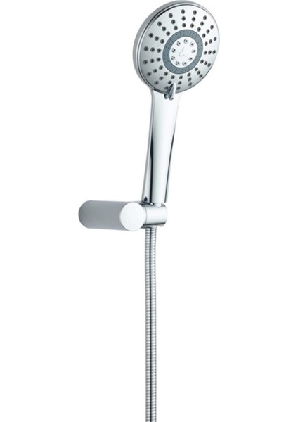Tema Star Mafsallı Duş Takımı Seti Krom | 5 Fonksiyonlu Kireç Kırıcılı Duş Başlığı ve Spiral Hortum