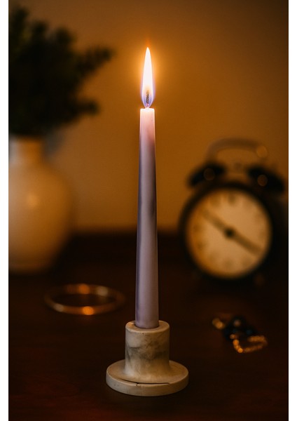 Renkli Şamdanlı Mum, Siparişinizle Özel Renk Seçeneği