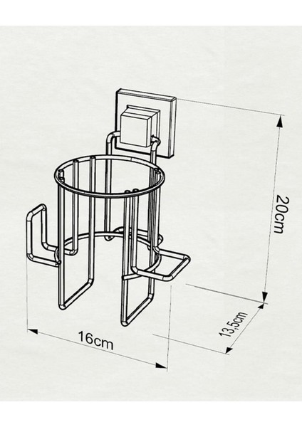 Tekno Tel EF-262 Siyah Saç Kurutma Makinesi Askısı | Yapışkanlı Deliksiz Fön Makinesi Tutacağı modelleri