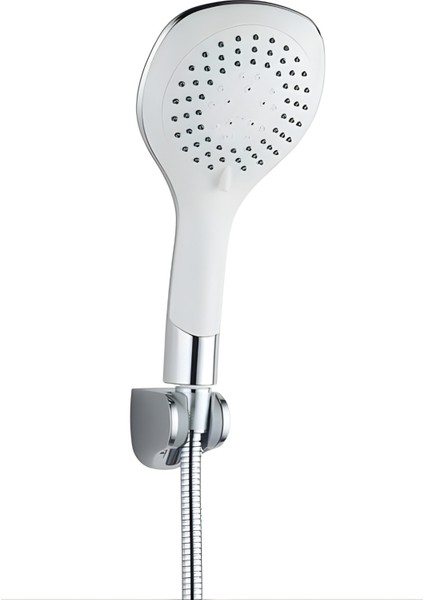 Tema Bianco Mafsallı Duş Takımı Seti | 3 Fonksiyonlu Kireç Kırıcılı Duş Başlığı ve Spiral Hortum