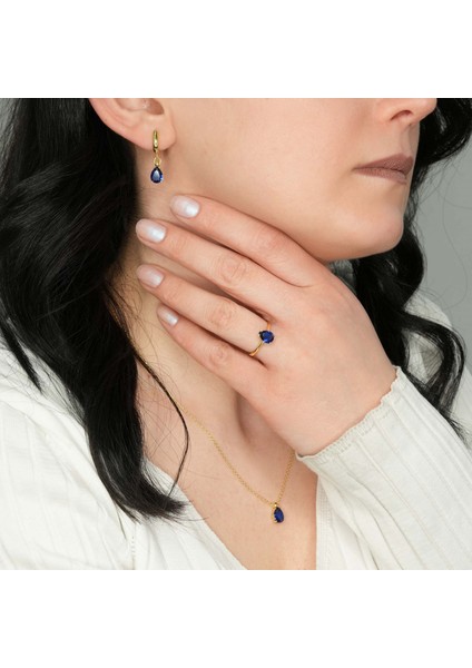 Mavi Topaz Taşlı Gümüş Takım TKM10 fiyatları