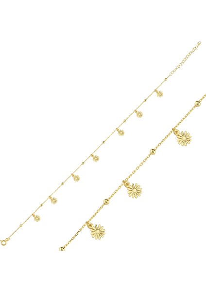 Papatya Altın Kaplama Bileklik Blk3