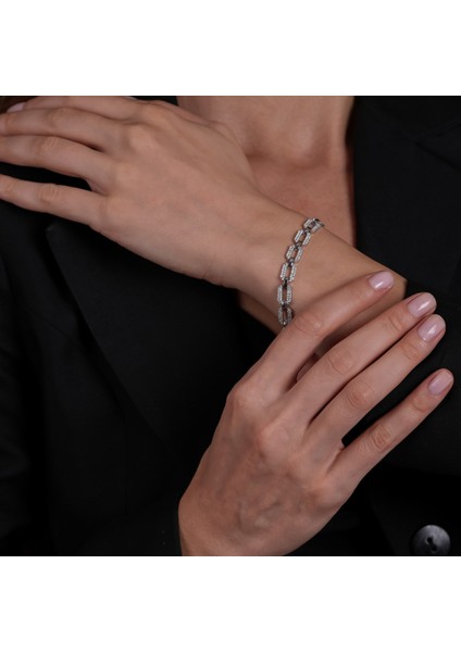 Zincir Gümüş Bileklik BLK35 fırsatları