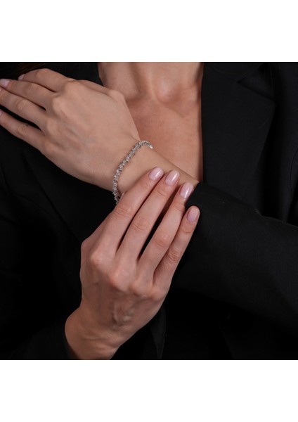 Taşlı Gümüş Bileklik BLK36 fırsatları