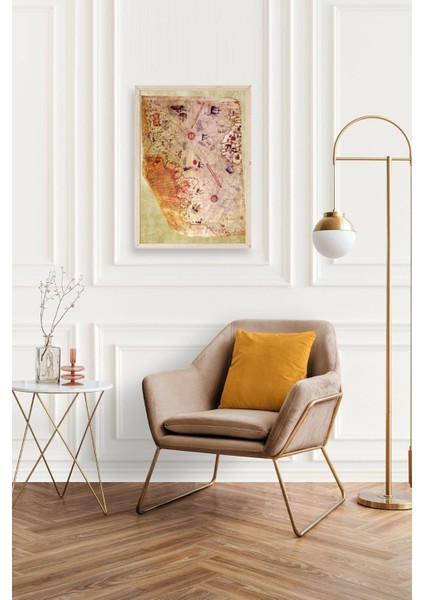 Harita Ahşap Çerçeveli Tablo fiyatları