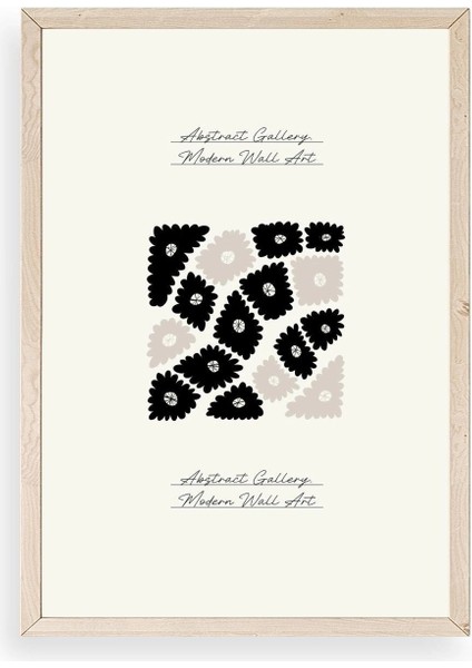 Çiçek Ahşap Çerçeveli Tablo