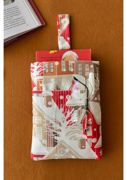 Cepli Kitap Kılıfı Kitap Sever Hediyesi Kış EVLERI02 modelleri