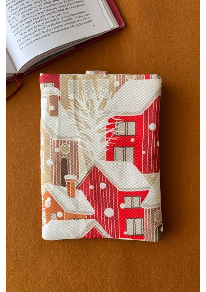 Cepli Kitap Kılıfı Kitap Sever Hediyesi Kış EVLERI02 indirimleri