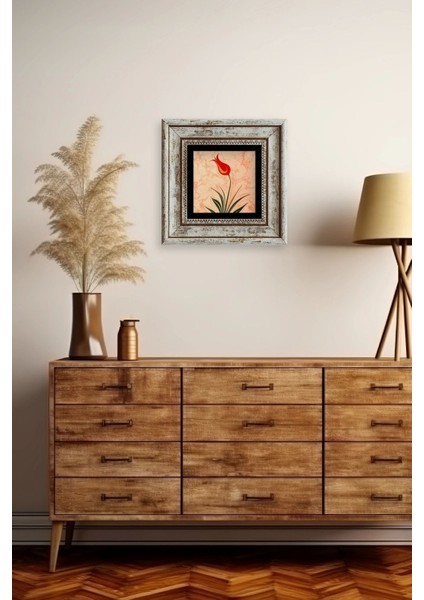 Ebru Lale Çerçeveli Taş Tablo modelleri