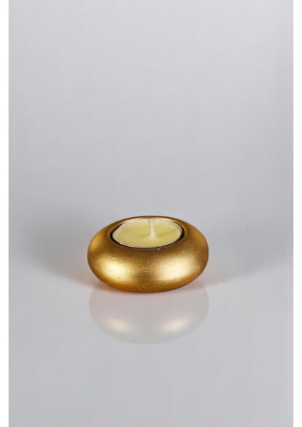 Ince Tasarımlı Altın Renk Mumluk, Şamdan, Dekoratif Aksesuar