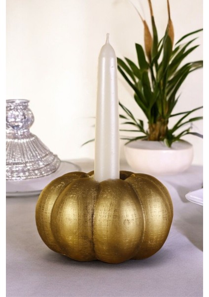Şamdan Mumluk, Dekoratif Tealight Altın Eskitme Renk Model 34