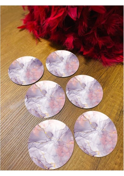 Mermer Desen Bardak Altlığı