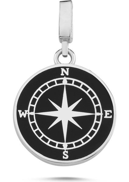 Mineli Pusula Gümüş Kolye Ucu UC17