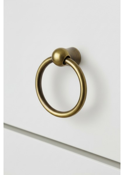 5 Adet Halka Sarkaç Mobilya Kulbu Seti - Tek Vidalı - 60 mm Antik Sarı Dolap ve Çekmece Kulpu modelleri