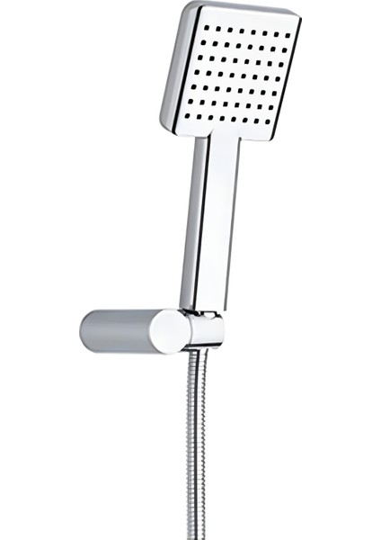 Tema Tetra Mafsallı Duş Takımı Seti Krom | Kireç Kırıcılı Duş Başlığı ve Çift Kenetli Spiral Hortum