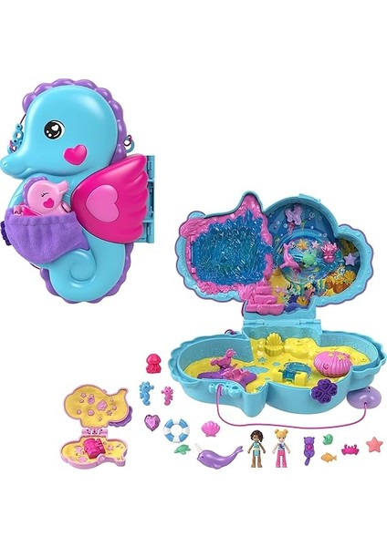 Seti + Polly Pocket Bebekler ve Oyun Seti, Kediciğin Tatili Taşı... + 3 Oyuncak modelleri