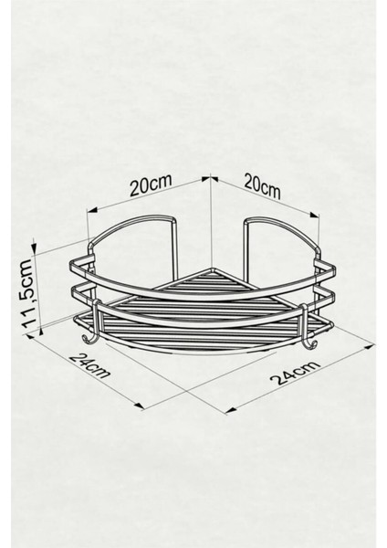 Tekno Tel ST-207 Yapışkanlı 2'li Köşelik Banyo Rafı Siyah | Deliksiz Duş Organizeri Kancalı fırsatları