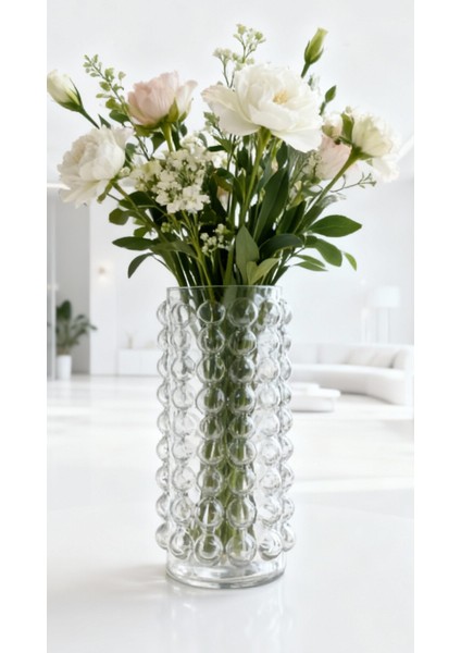 Silindir Balon Desenli Mumluk ve Vazo, Şık Dekorasyon Aksesuarı fiyatları