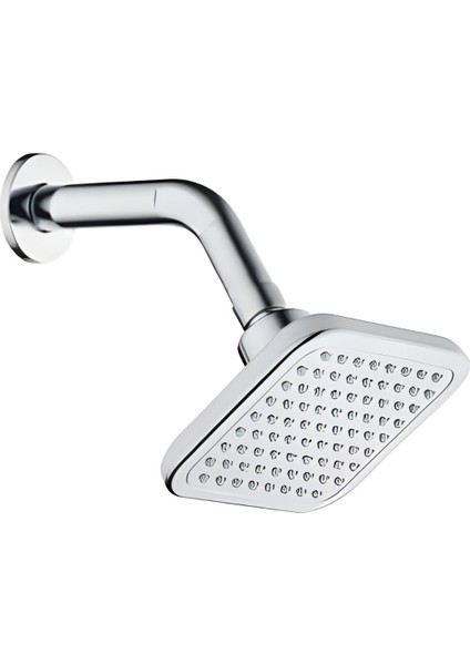 Tema Twin Ankastre Duş Başlık Başlığı Krom | Duvara Montajlı Modern Tepe Duşu Seti
