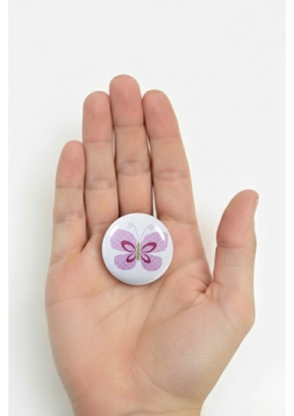 Porselen Pembe Kelebek Desenli Çocuk Odası Mobilya Kulpu Seramik Çekmece Dolap Düğmesi modelleri