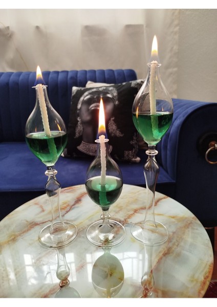 El Yapımı Fıçı Kandil 3'lü Set, Kandil Yağı Hediyeli fiyatları