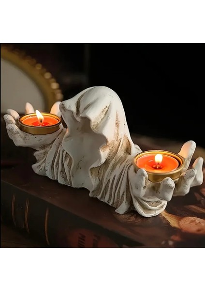 El Yapımı Kapşonlu Figürlü Beton Mumluk, Şık Dekorasyon Parçası fiyatları