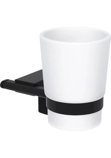 Tema Premium Diş Fırçalık Mat Siyah | Paslanmaz Kaplama Banyo Diş Fırçası Tutacağı 5 Yıl Garantili